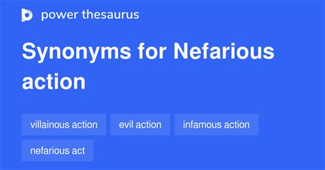 This one was a no-brainer for me. . Nefarious synonym